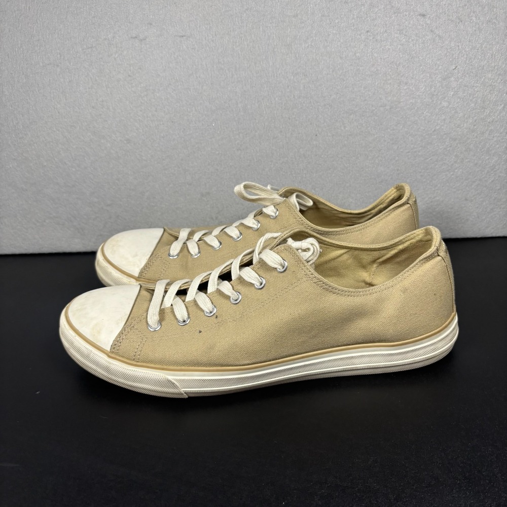 New Republic Night Cap Canvas Sneakers Mens 12 Tan Beige Low Top Casual Shoes